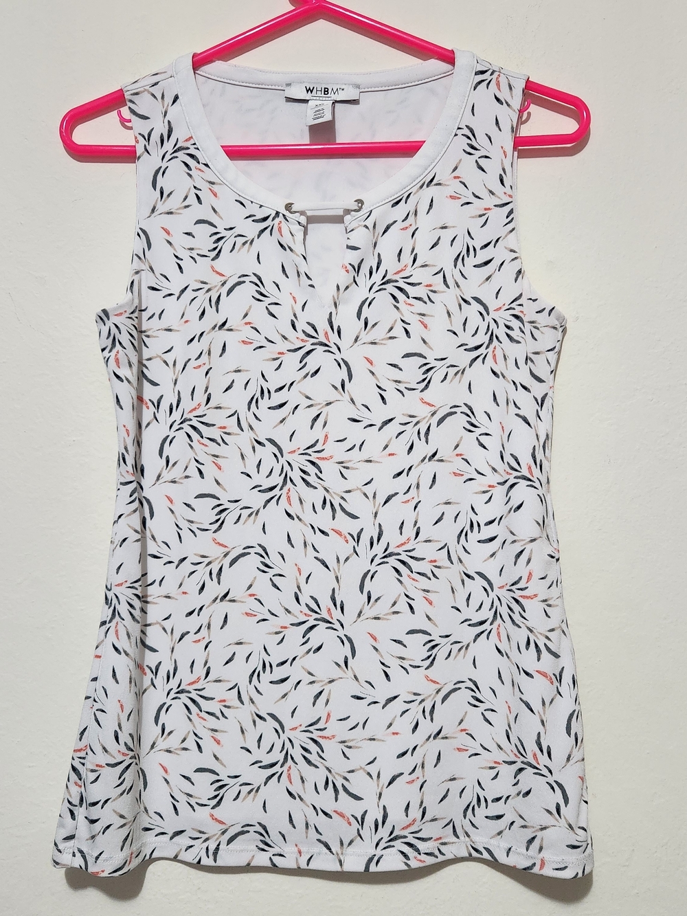 WHBM Abstract Botanical Cottagecore-adjacent Eclectic Y2K-Inspired Hardware Top